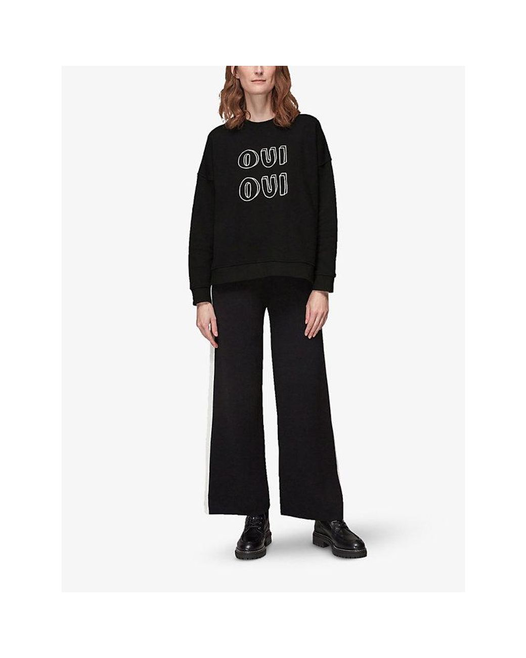 Whistles heart shop embroidered sweatshirt