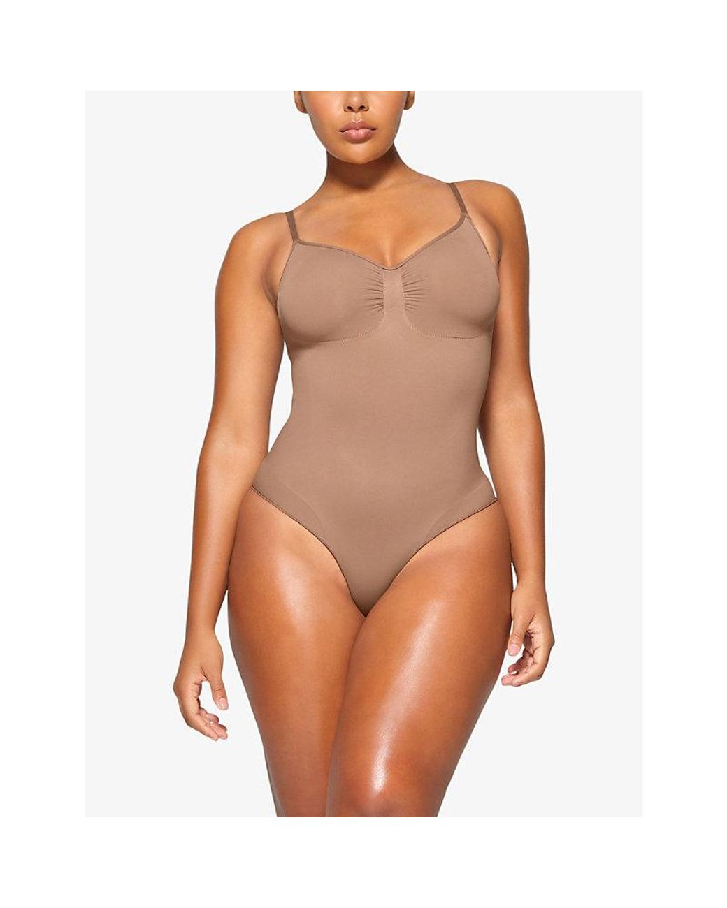 Skims White Sculpt Ruched Stretch-Woven Body Xxxxl