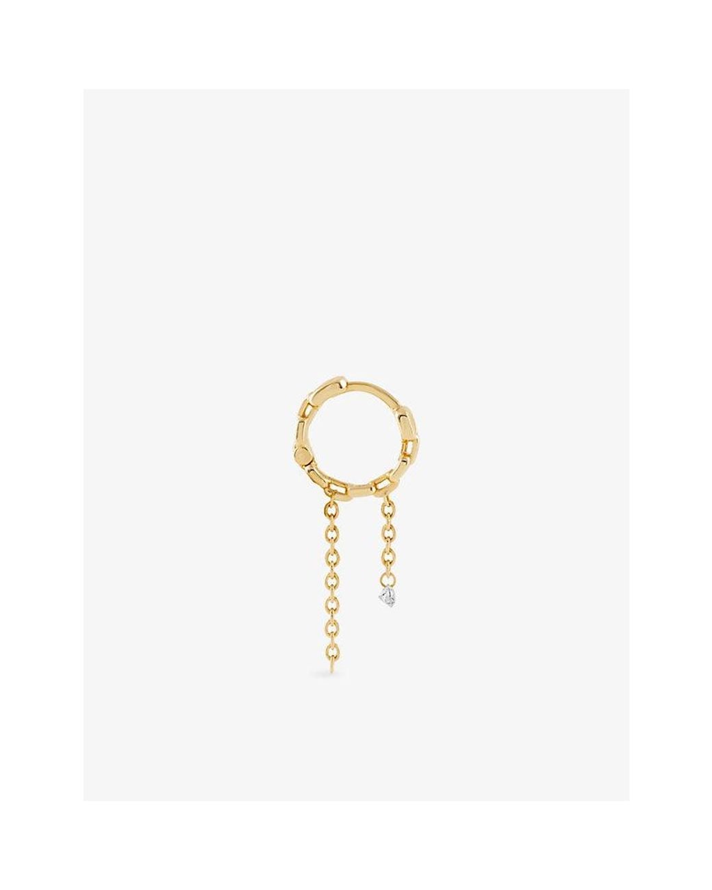 Kismet by Milka Metallic Dreamscape 0.06Ct Diamond Hoop Earring