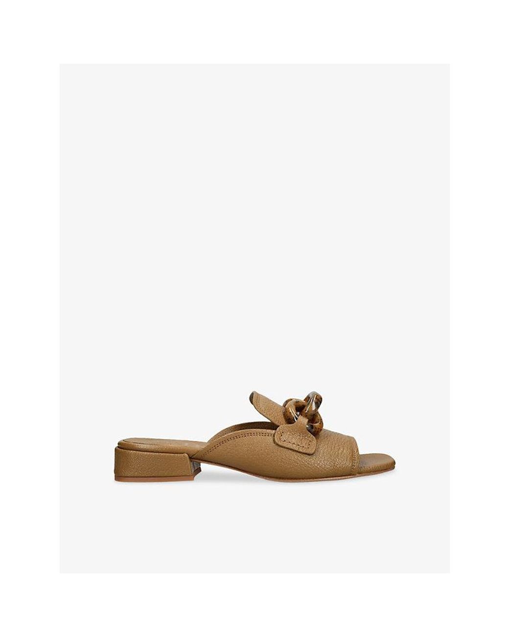 Pedro Garcia Natural Enna Leather Mules