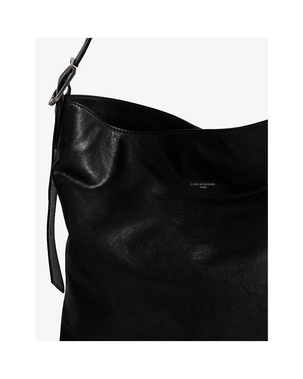 Zadig & Voltaire Black Jane Leather Hobo Bag