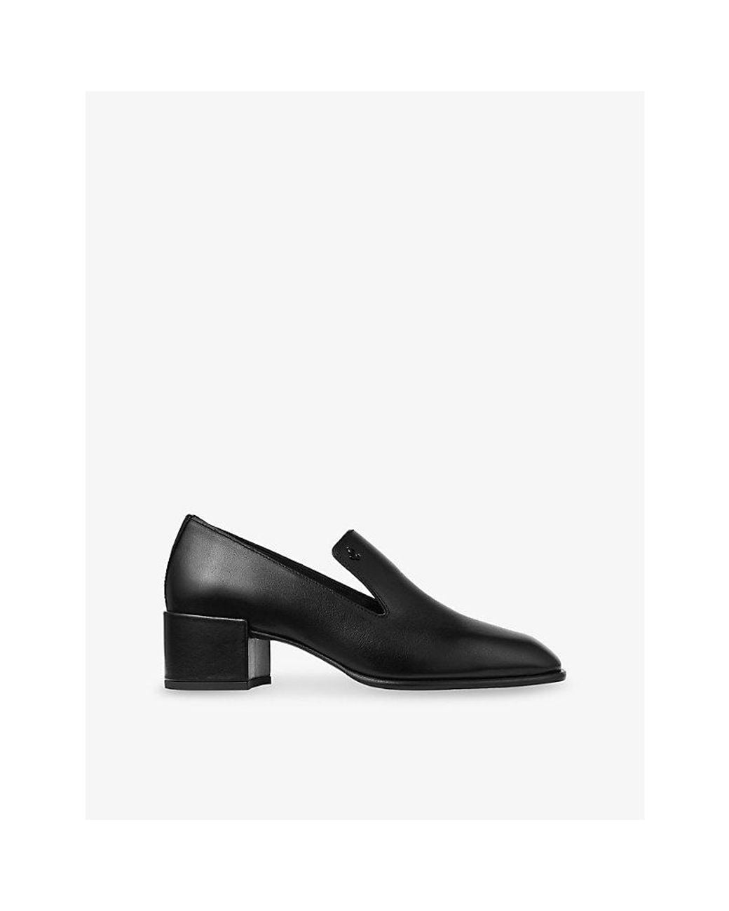 Jimmy Choo Black Eliot Leather Heeled Loafers