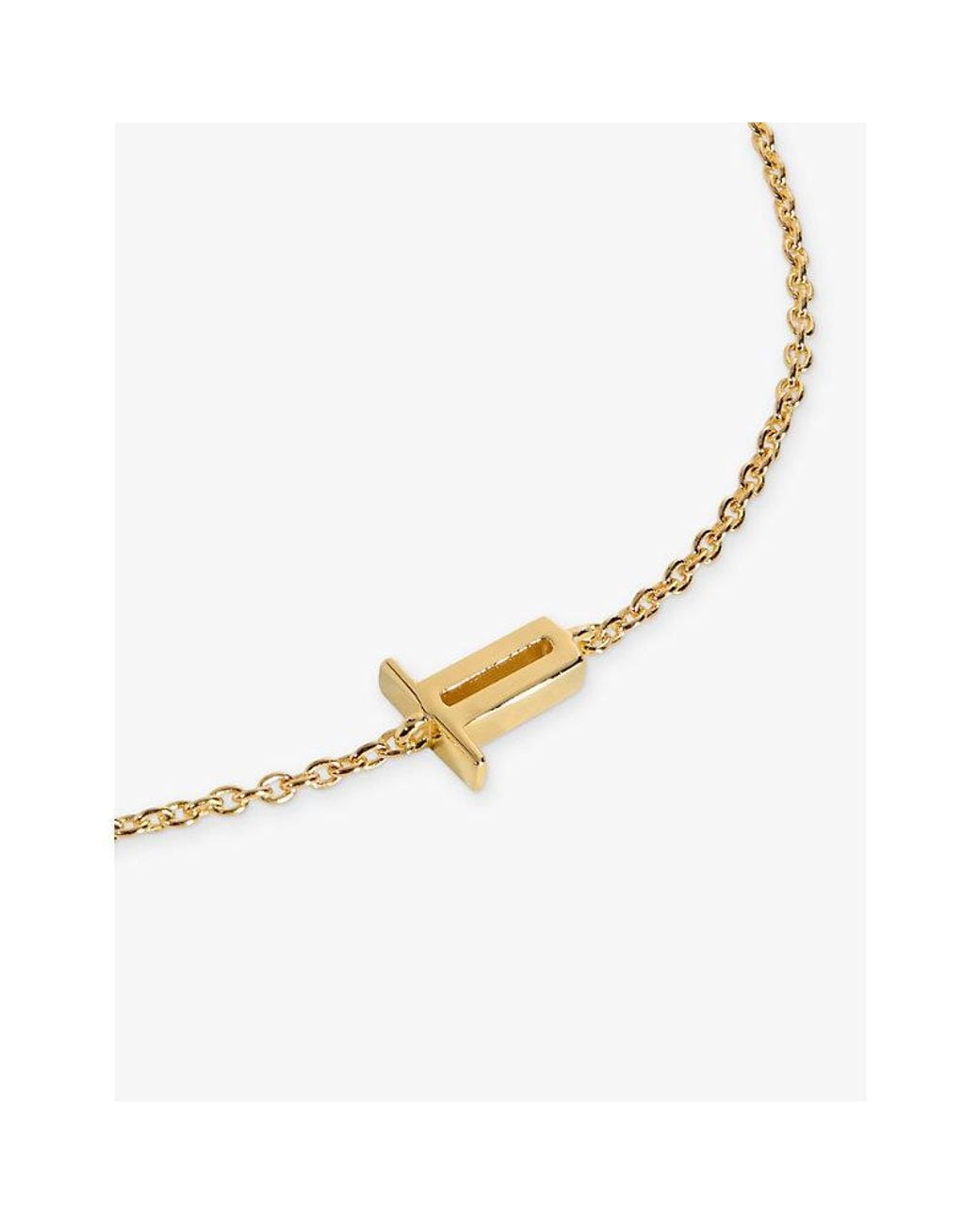 Monica Vinader Metallic Initial T 18Ct Vermeil Bracelet