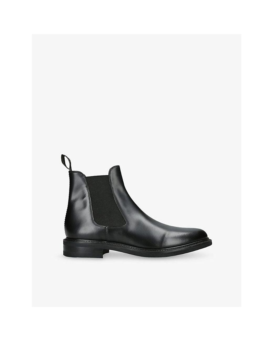 Loake Black Dorchester Leather Chelsea Boots for men