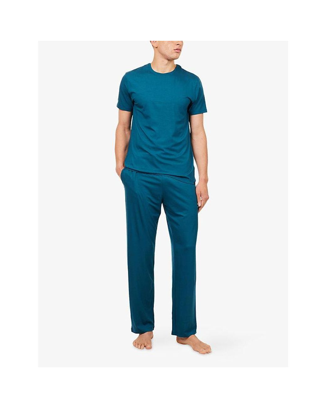 Derek Rose Blue Basel Short-Sleeve Modal-Jersey T-Shirt for men