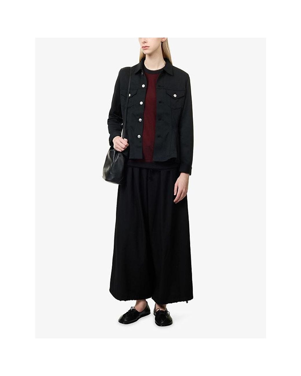 Comme des Garçons Black Peplum-Style Crepe Shirt