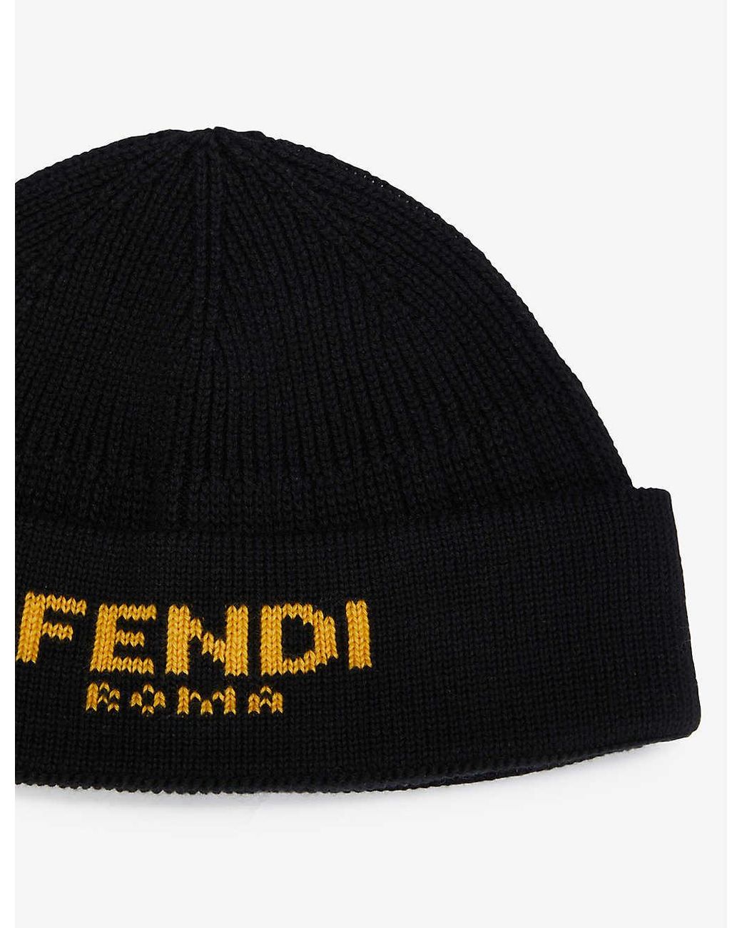 Fendi Roma Logo-knitted Cotton And 
