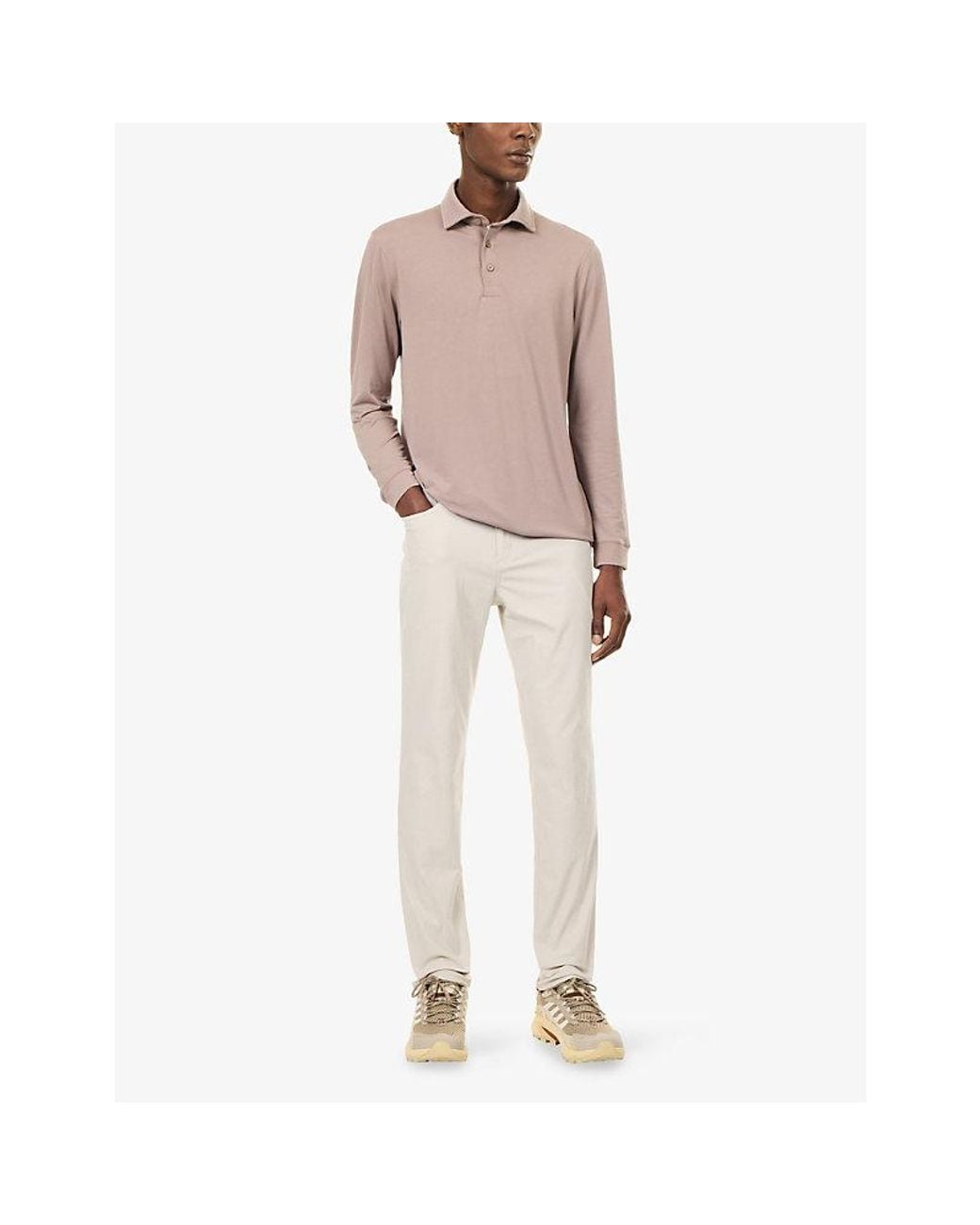 G/FORE Pink All Play Cotton-Blend Polo Shirt for men