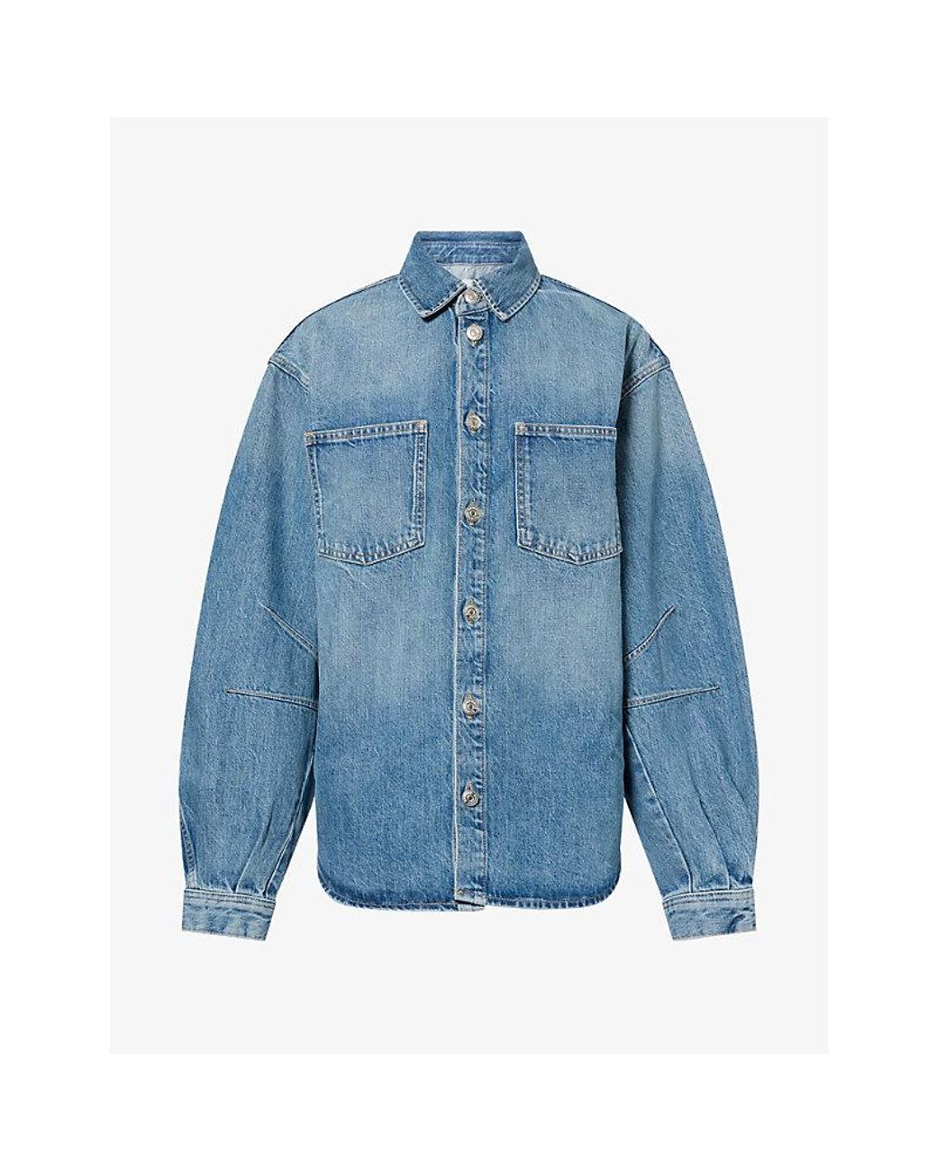 Samsøe & Samsøe Blue Saharp Oversized-Fit Denim Shirt