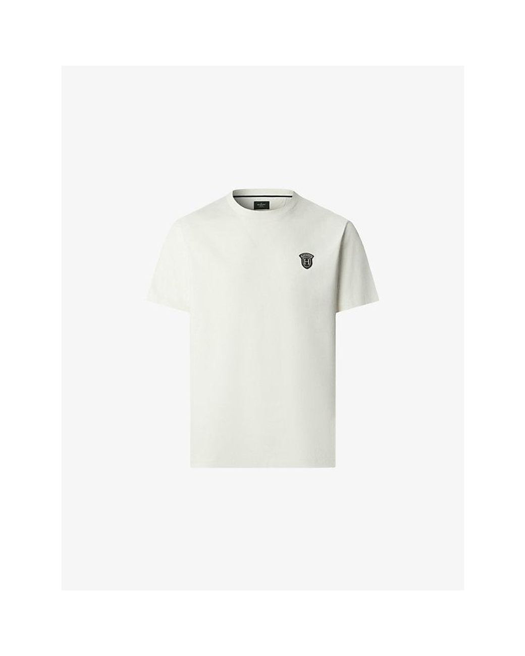 Hackett White Heritage Badge Classic-Fit Cotton-Jersey T-Shirt