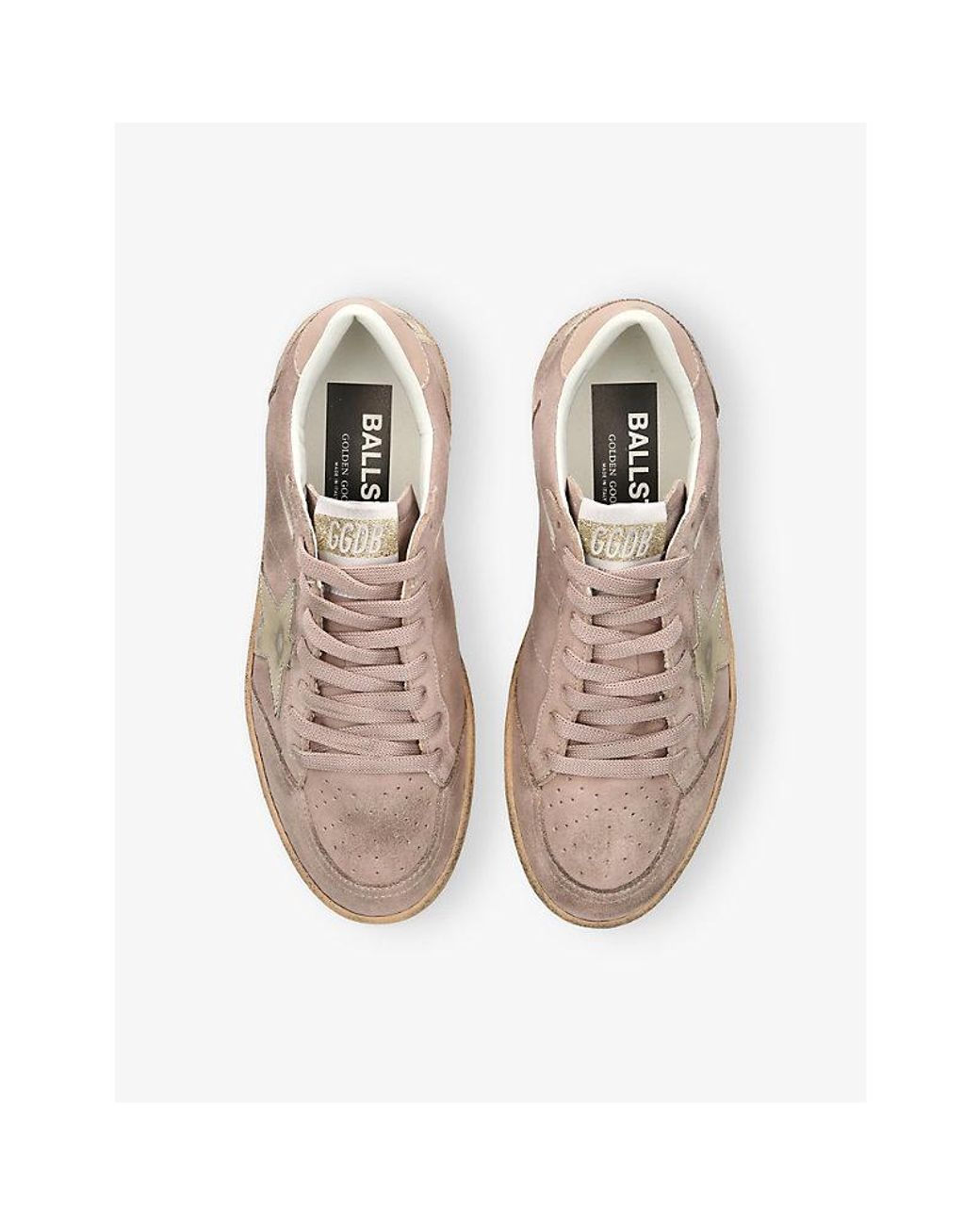 Golden Goose Deluxe Brand Natural Ball Star 25546 Suede Trainers
