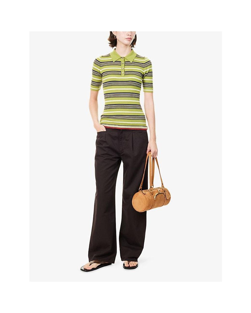 Citizens of Humanity Black Velha Cotton And Linen Blend Trousers