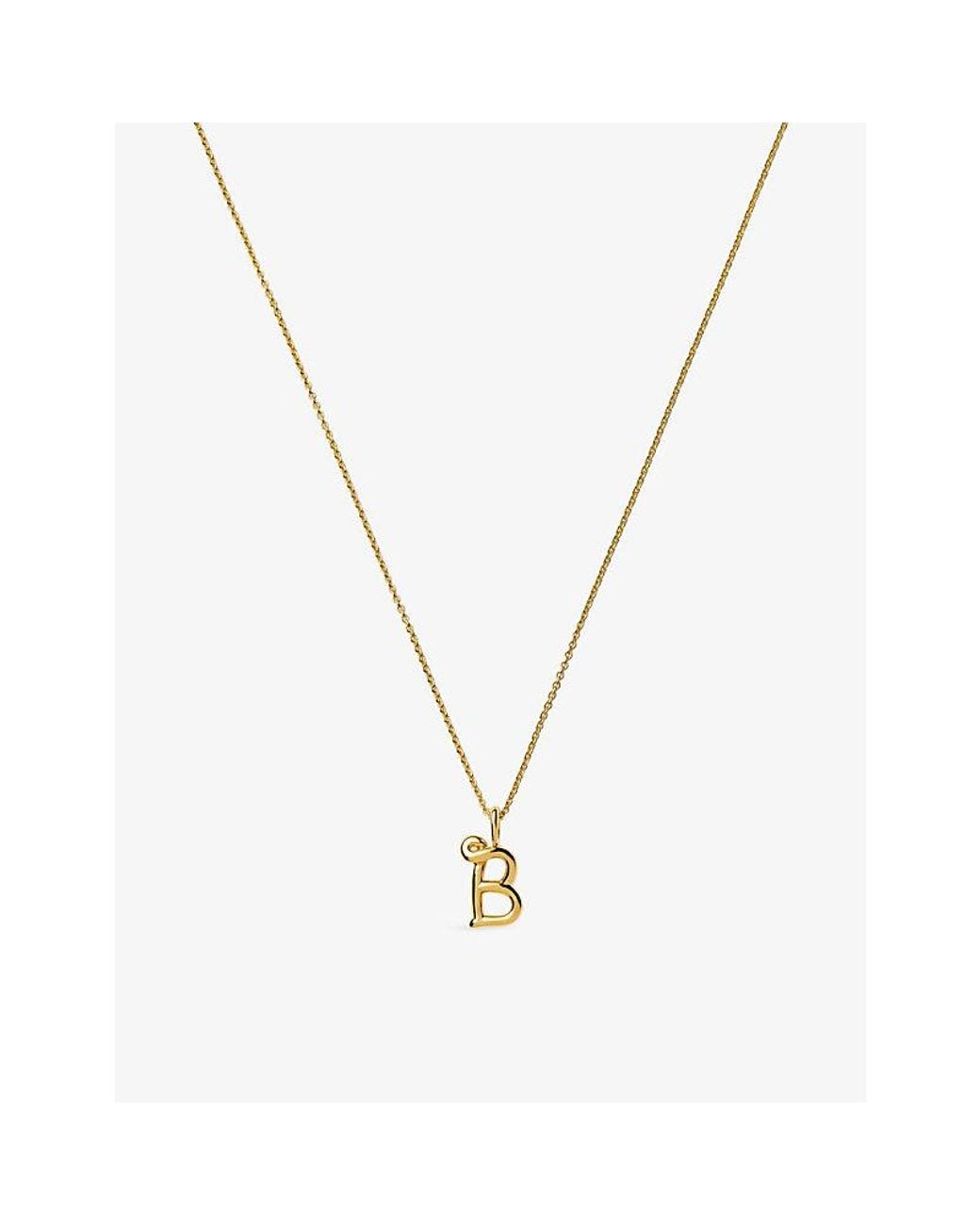 Missoma Metallic Initial B Curly Molten 18Ct Vermeil Mini Necklace
