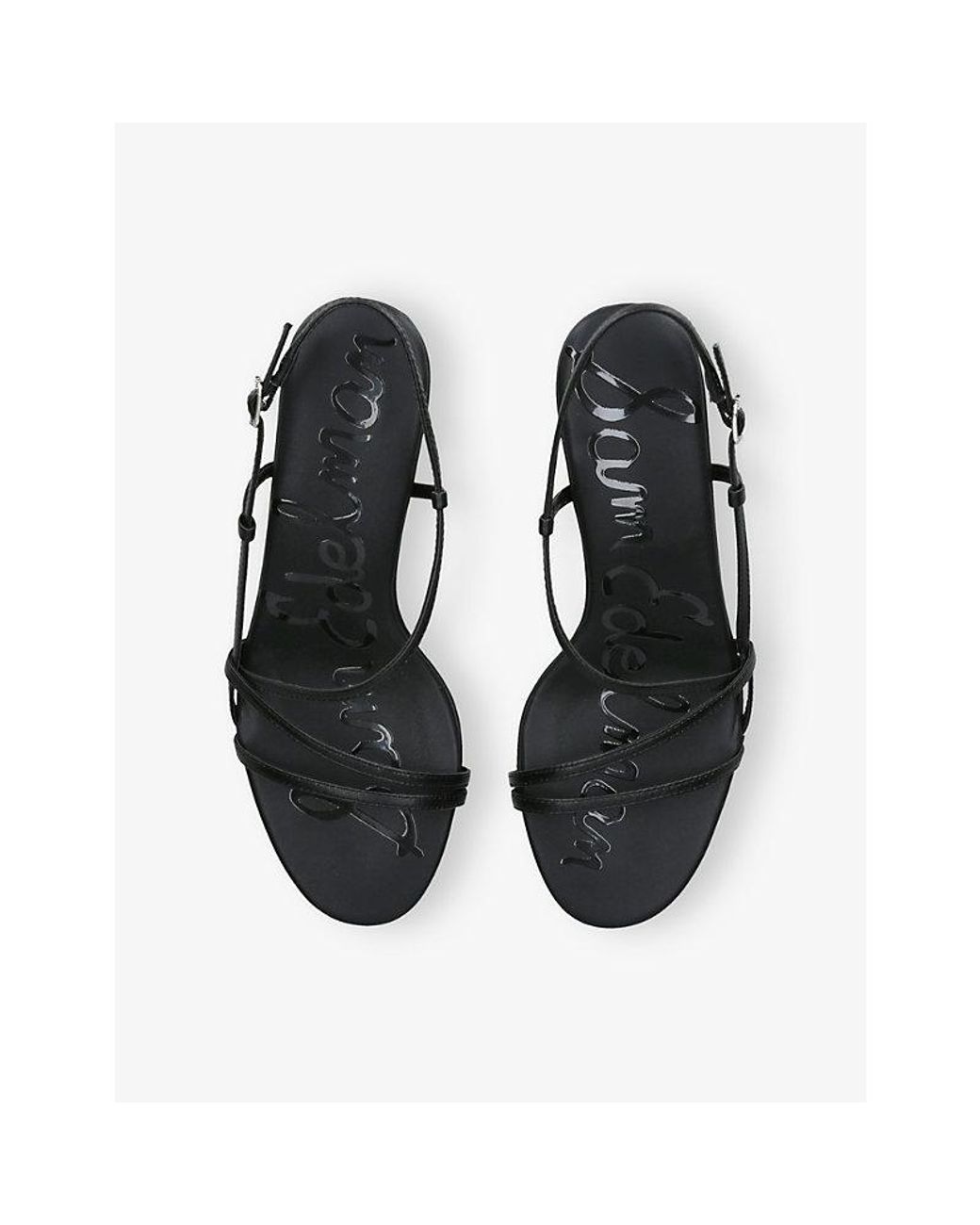 Sam Edelman Black Cora Leather Heeled Sandals