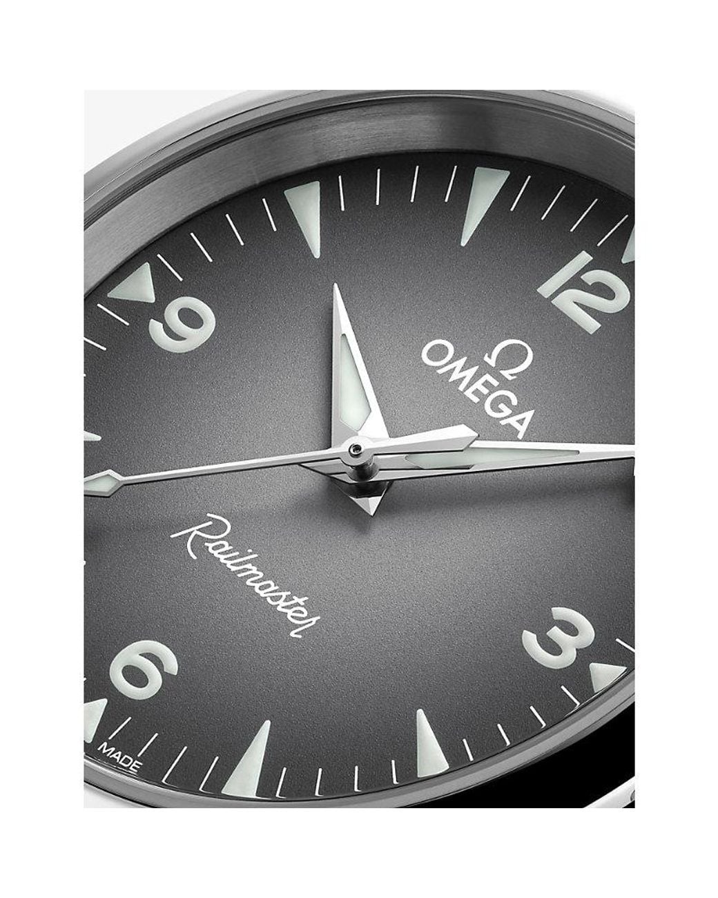 Omega Metallic Seamaster Railmaster Stainless-Steel Automatic Watch 38Mm for men