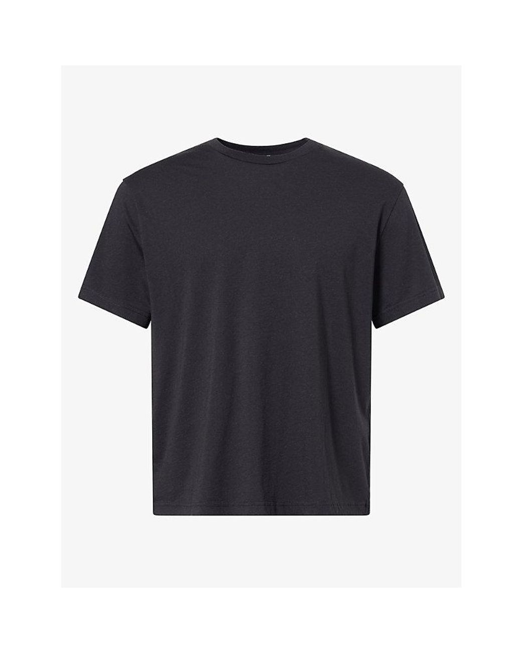 Totême Black Classic Cotton And Cashmere-Blend T-Shirt for men