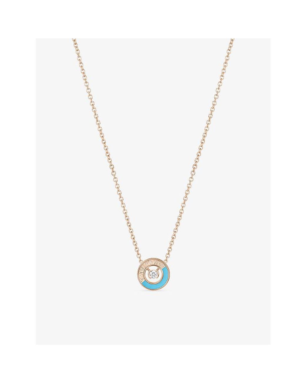 Piaget Metallic Possession Vibrant Palace 18Ct Rose- And 0.056Ct Brilliant-Cut Diamond Pendant Necklace