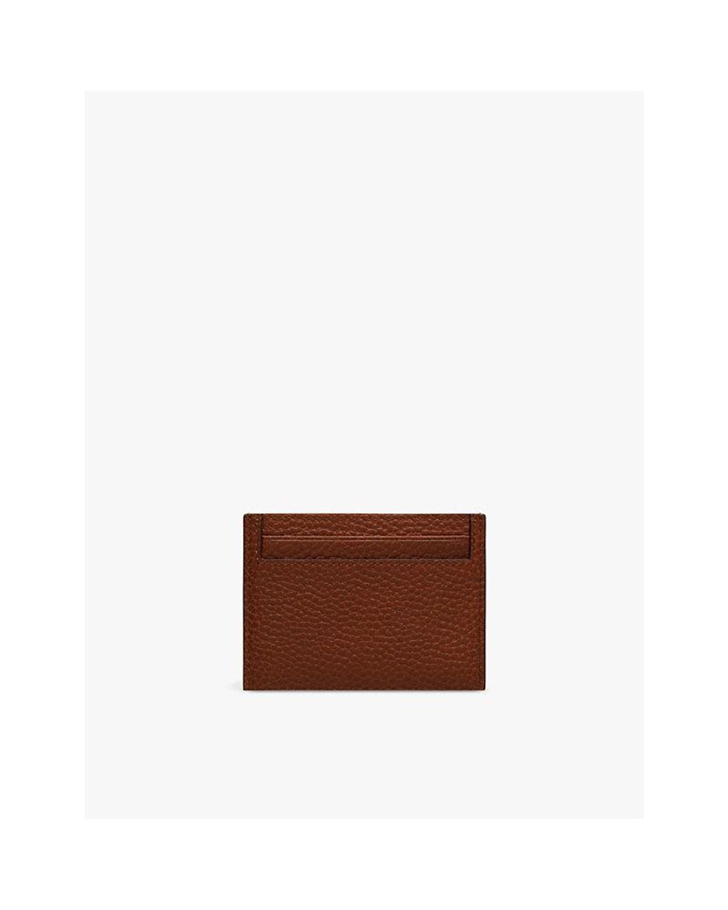 Mulberry Brown Logo-Embossed Four-Slot Leather Card Holder
