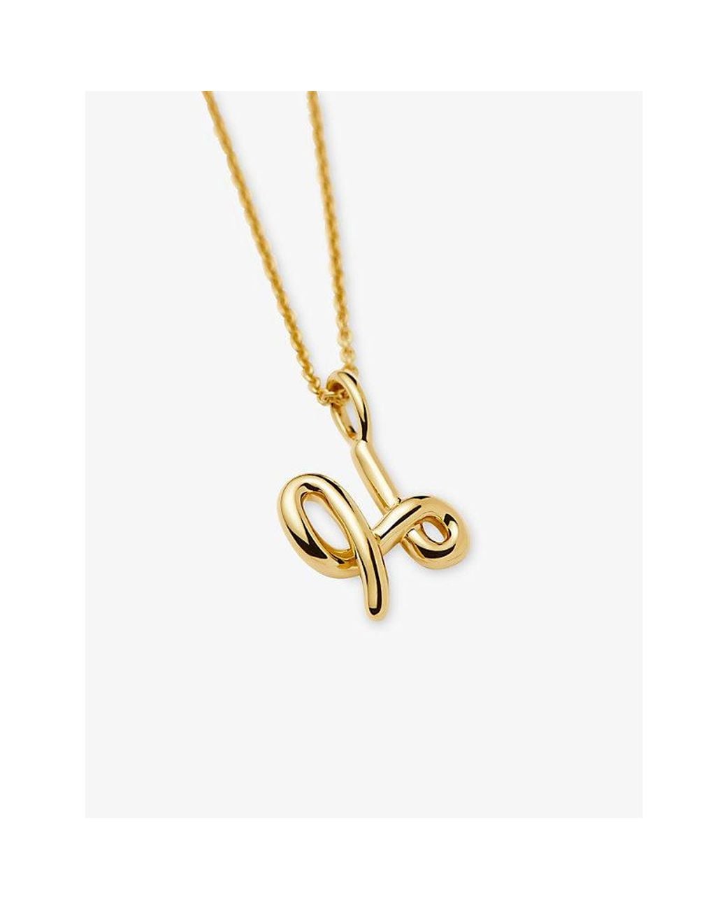 Missoma Metallic Curly Molten Mini Initial H 18Ct Vermeil Necklace