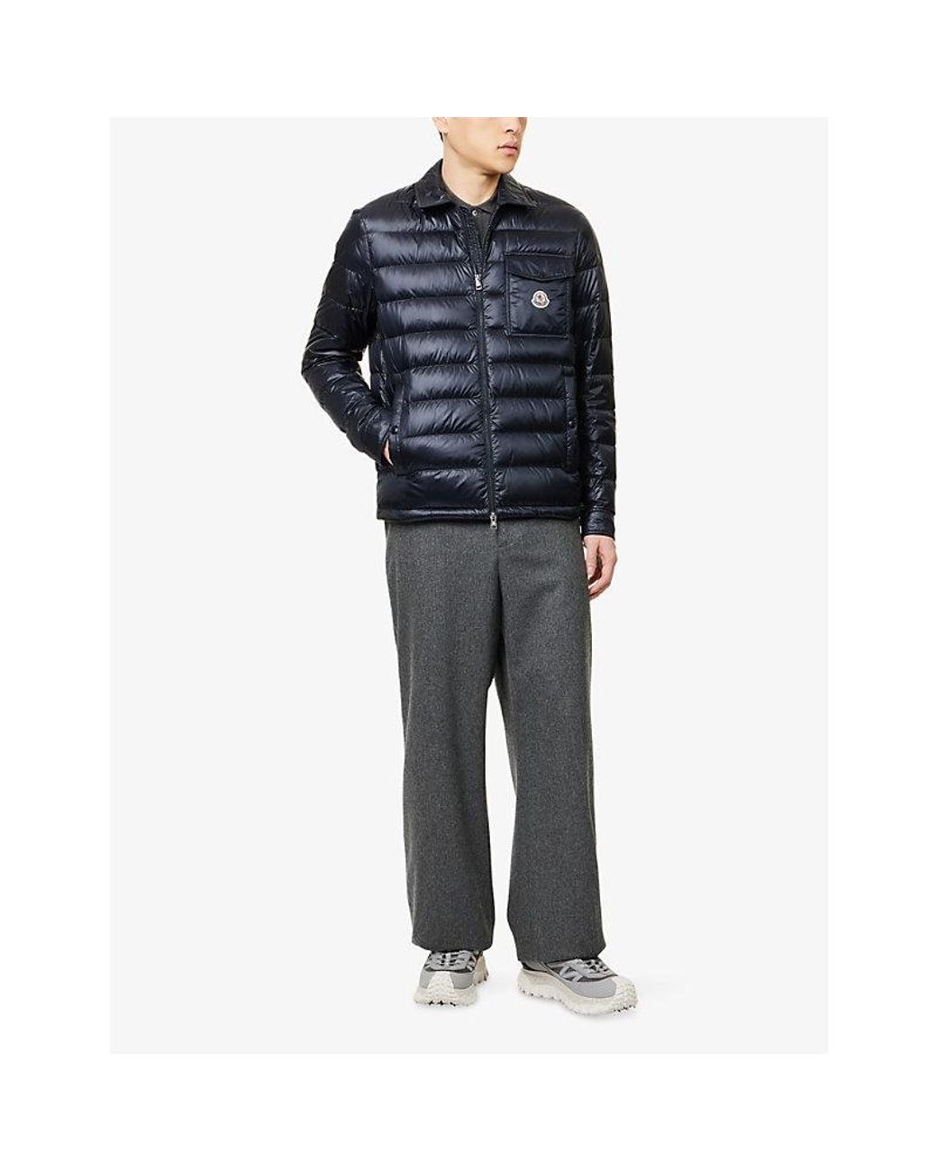 Moncler Blue Mourillon Quilted Shell-Down Jacket for men