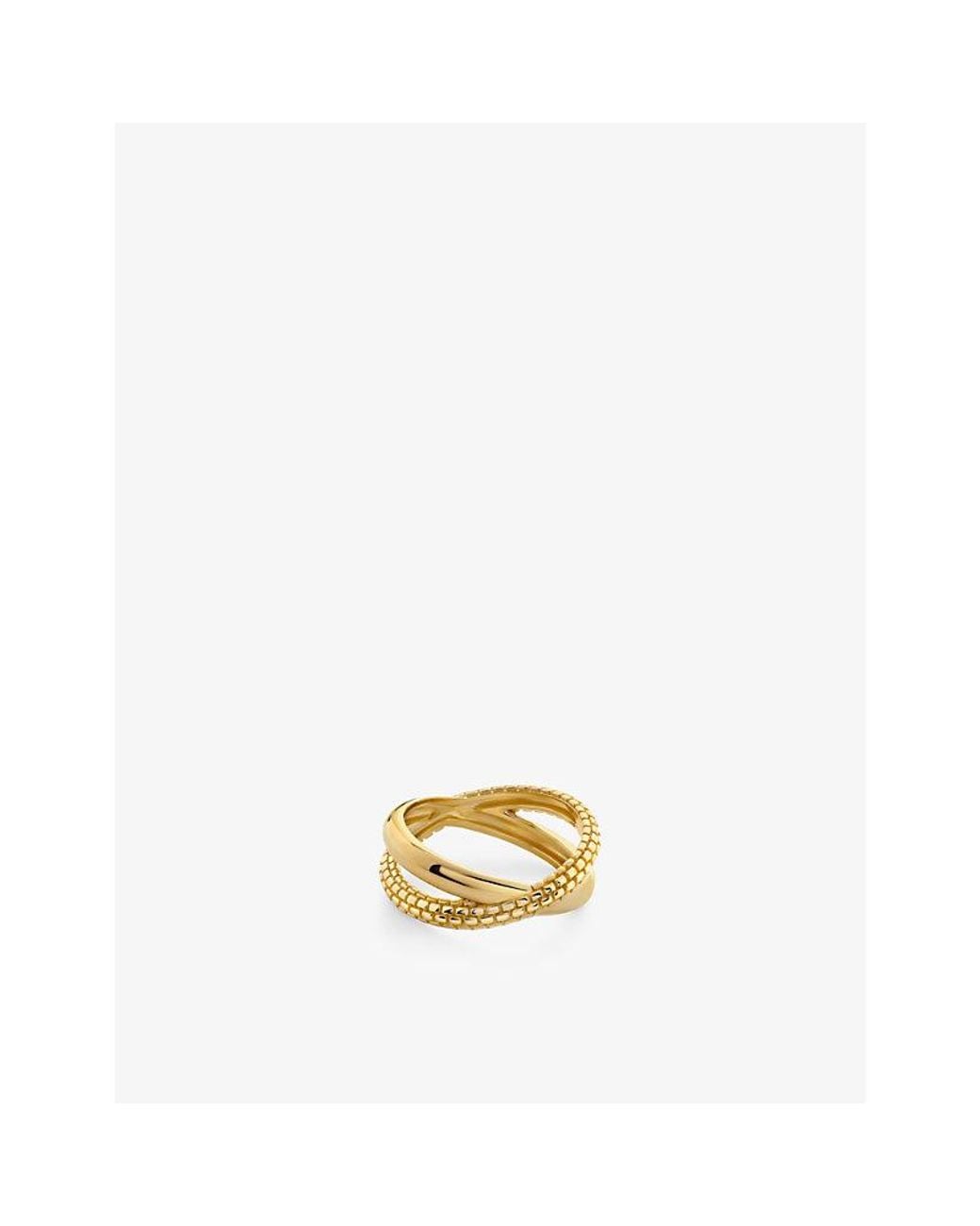 Monica Vinader Metallic Heirloom Crossover 18Ct- Plated Vermeil Sterling- Ring