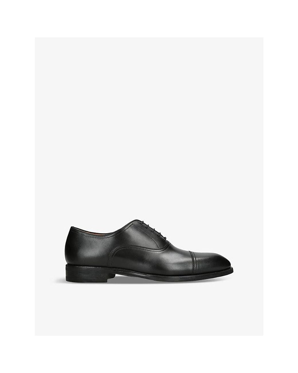 Magnanni Shoes Black Madis Oxford Leather Shoes for men