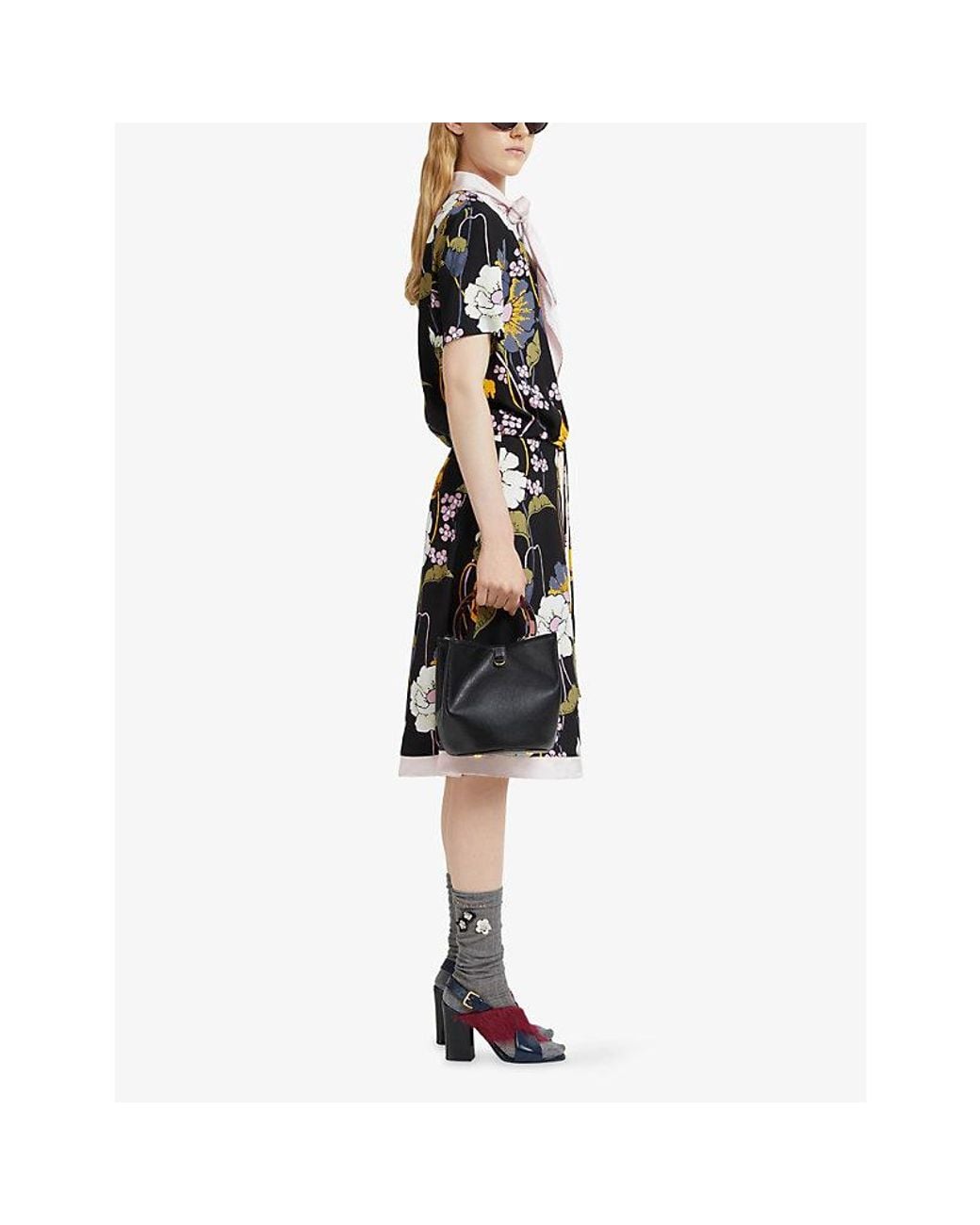 Marni Black Pannier Leather Bucket Bag