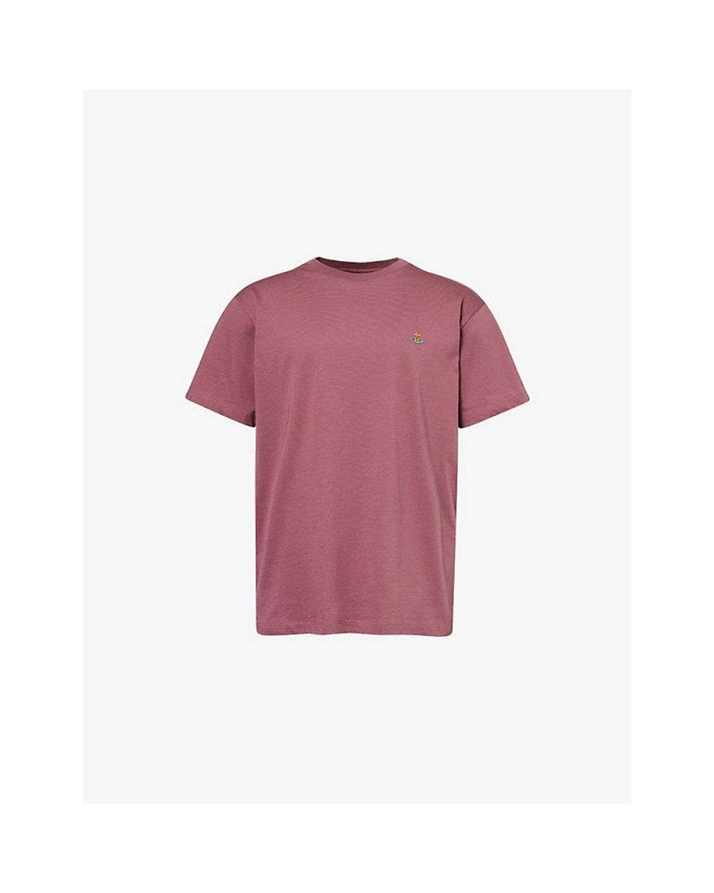 Vivienne Westwood Pink Orb-Logo Classic Cotton-Jersey T-Shirt for men