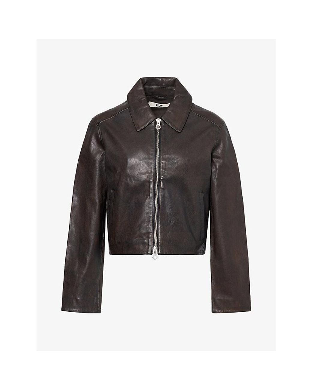 Neuw Black Zip-Through Leather Jacket