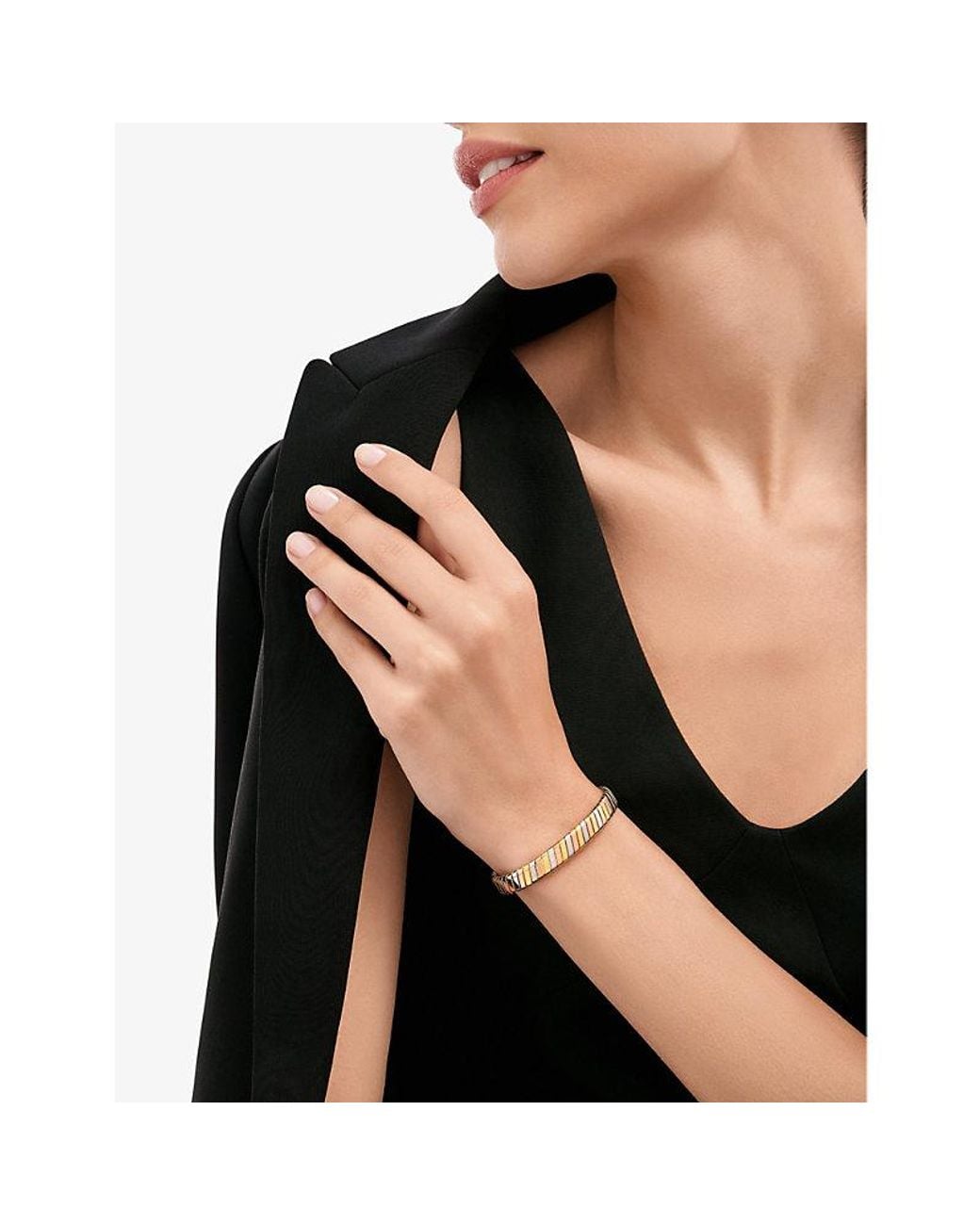 BVLGARI Metallic Tubogas 18Ct- - And Rose- Bracelet