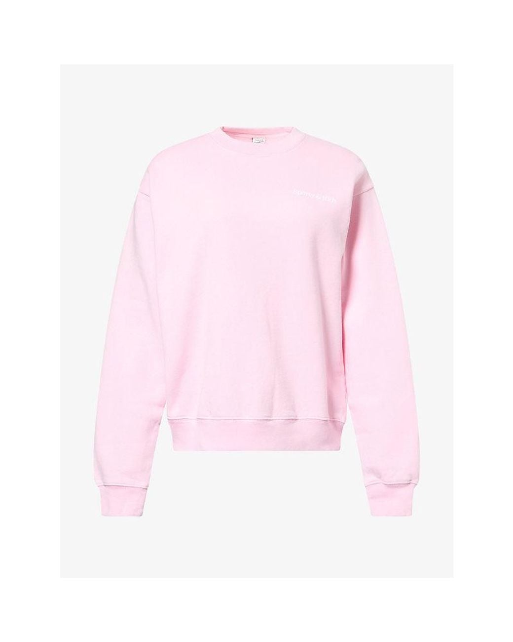 Sporty & Rich Pink Fitness 94 Crewneck Jersey Jumper