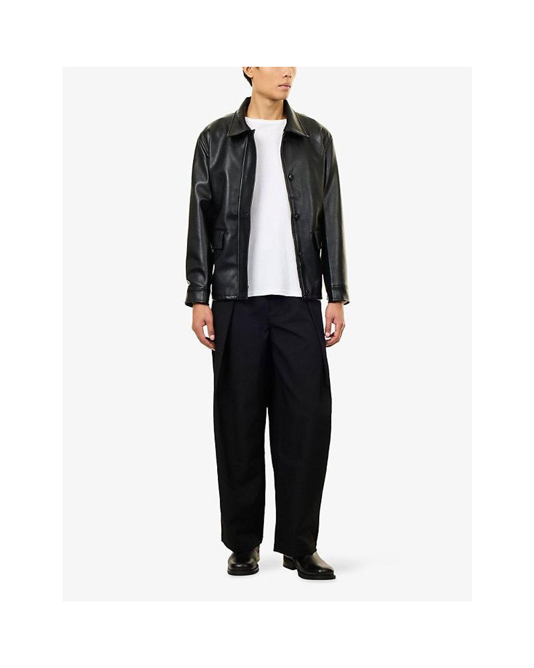 Only the Blind Black Nightfall Embossed Logo Embroidery Woven Trousers for men