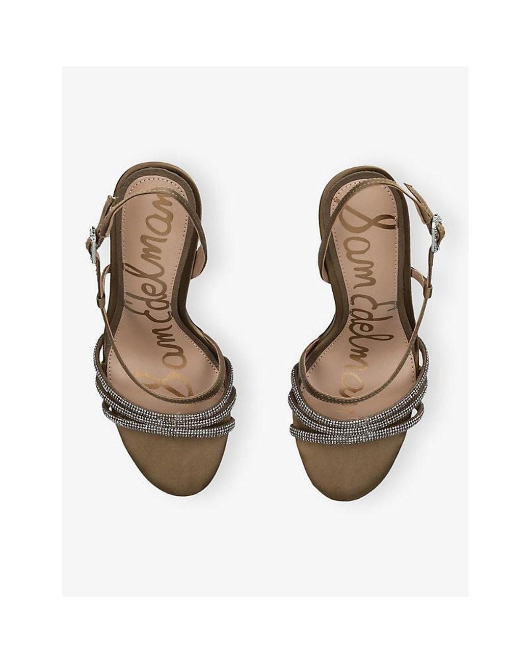 Sam Edelman Metallic Charli Glam Satin Heeled Sandals