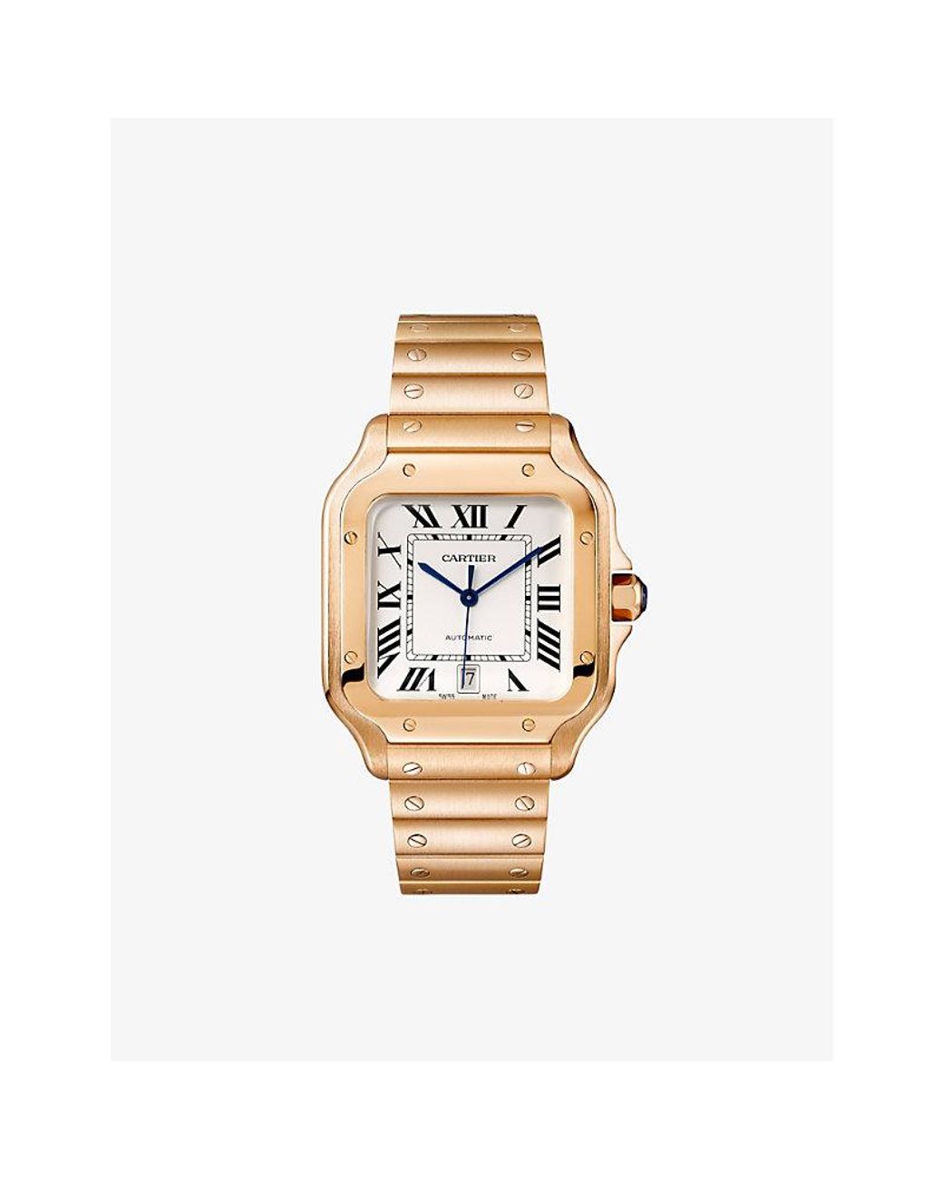 Cartier Metallic Crwgsa0074 Santos De 18Ct Rose- Large Automatic Watch