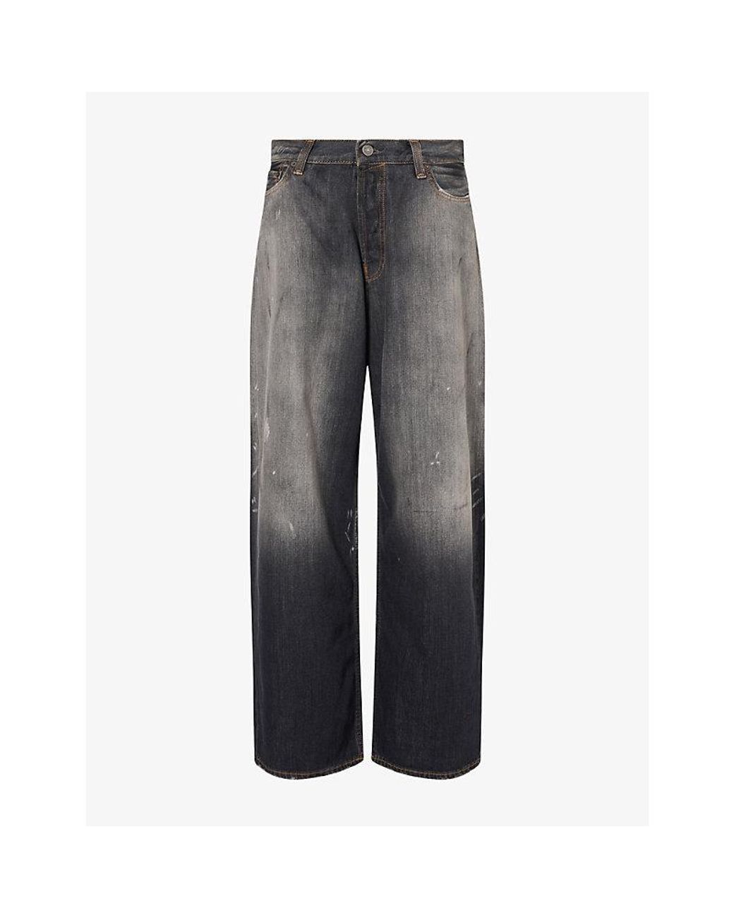 Acne Gray 2023 Trafalgar Wide-Leg Denim Jeans