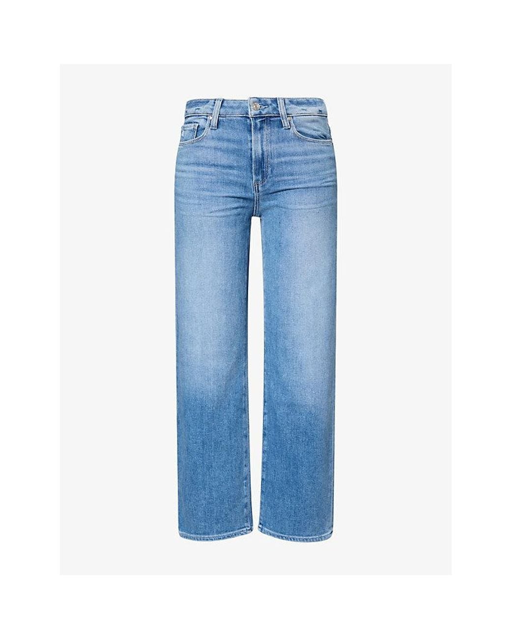 PAIGE Blue Mason Ankle-Crop Stretch-Denim Jeans