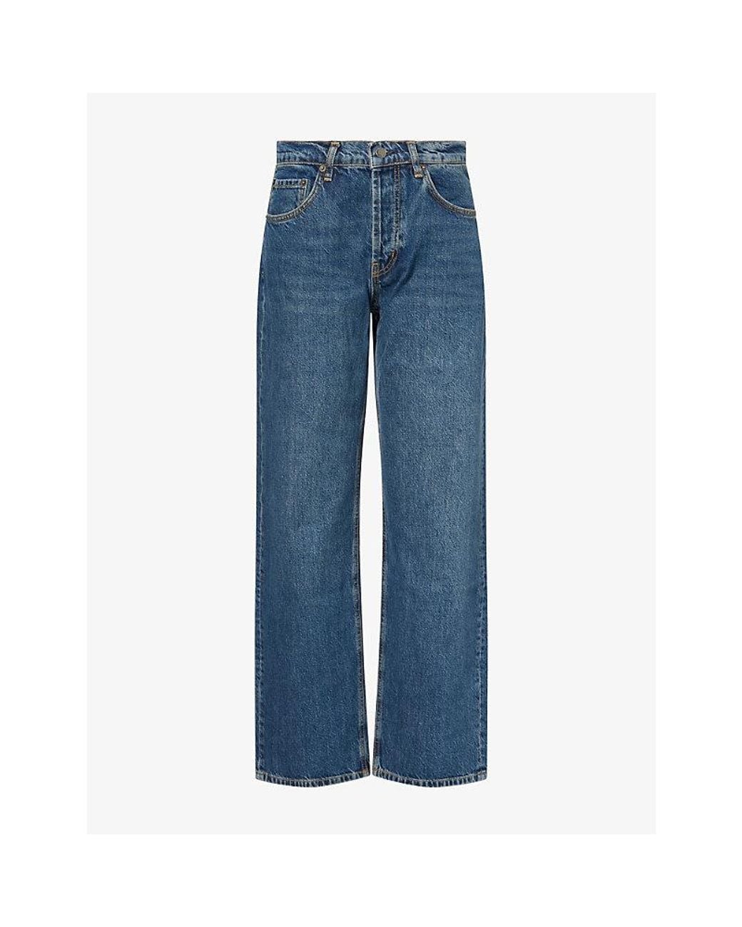 Rails Blue Del Mar Boyfriend Wide-Leg Denim Jeans