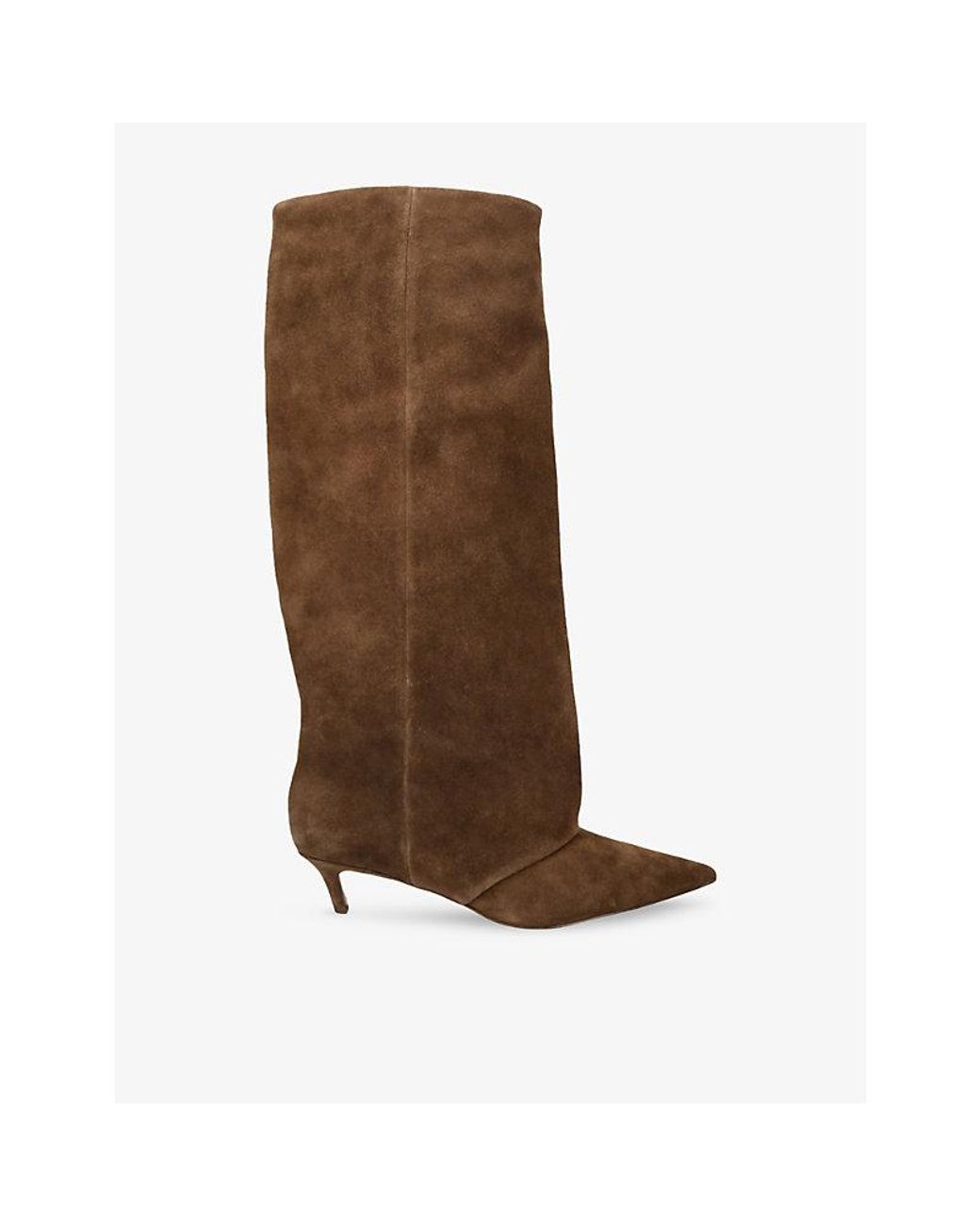 Steve Madden Brown Luca Suede Heeled Boots