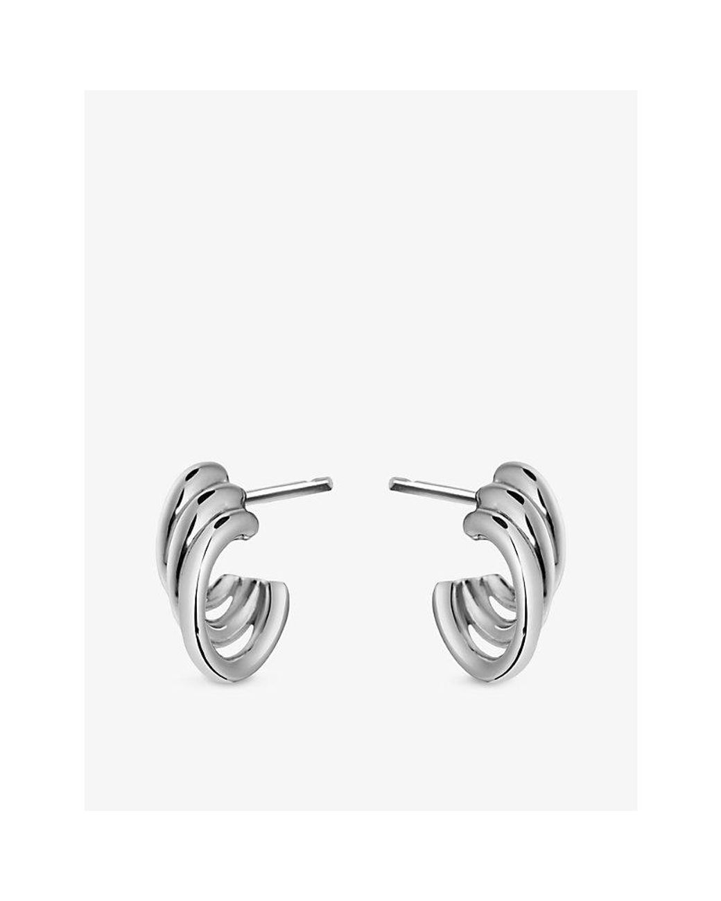 Shaun Leane Metallic Bound Hoop Size 1 Sterling- Earrings
