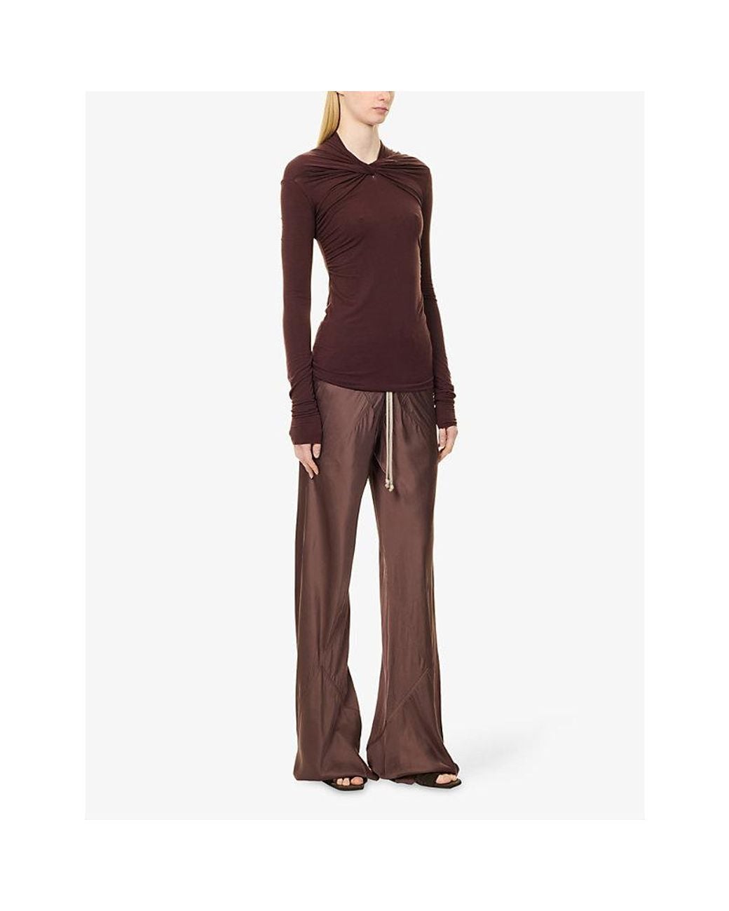 Rick Owens Purple Kairo Long-Sleeve Jersey Top