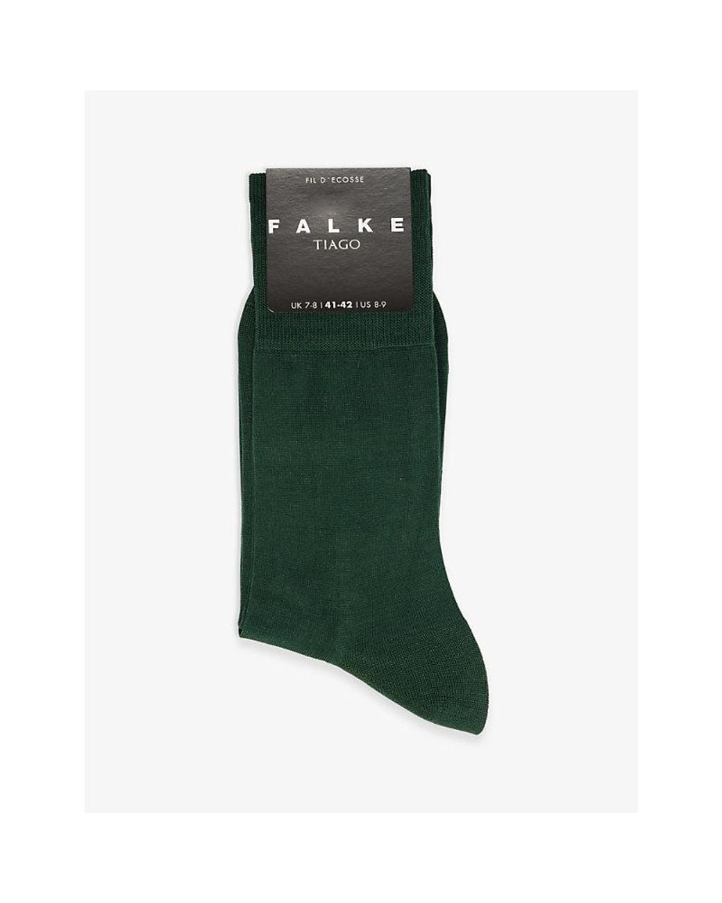 Falke Green Tiago Stretch Cotton-Blend Socks for men