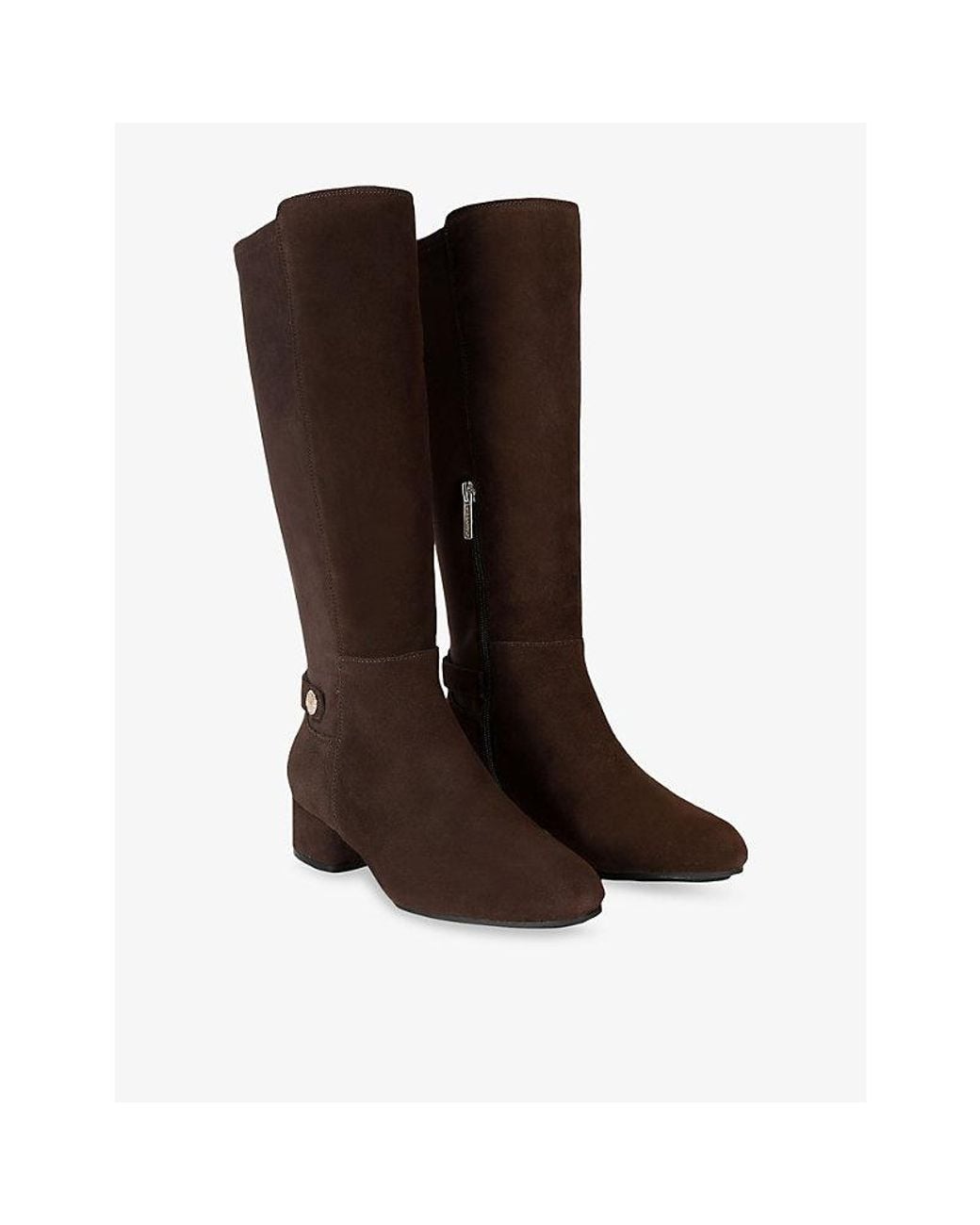 Carvela Kurt Geiger Brown Gaia Suede Knee-High Boots