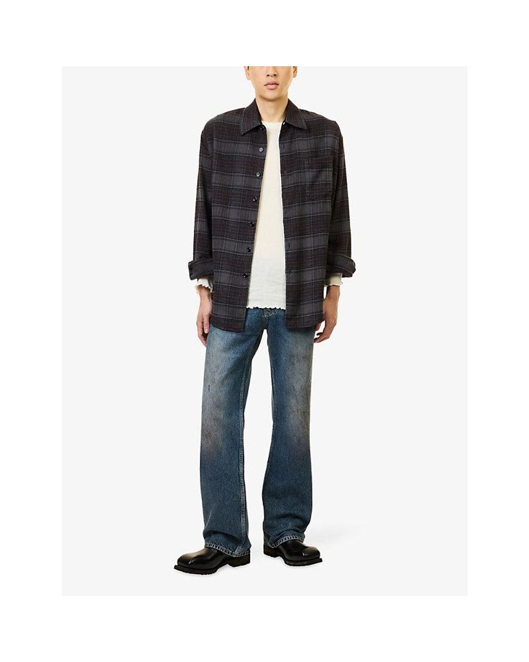Our Legacy Blue Carlson Cut Straight-Leg Denim Jeans for men