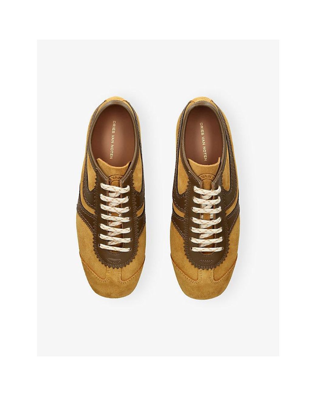 Dries Van Noten Natural Dustin Suede Trainers