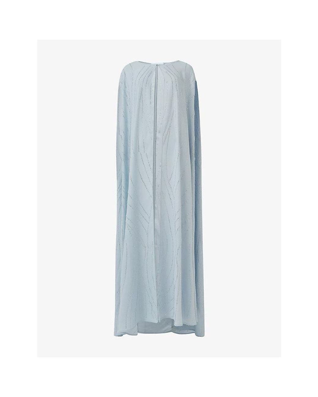 eem Blue Embellished Woven Cape