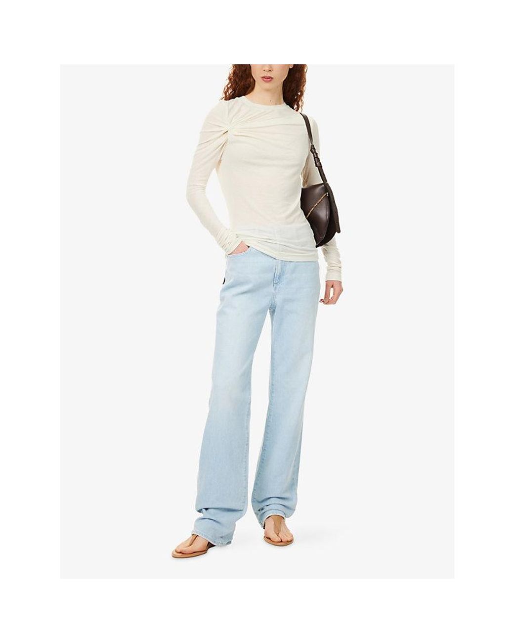 PAIGE Blue Stevie Straight-Leg Denim Jeans
