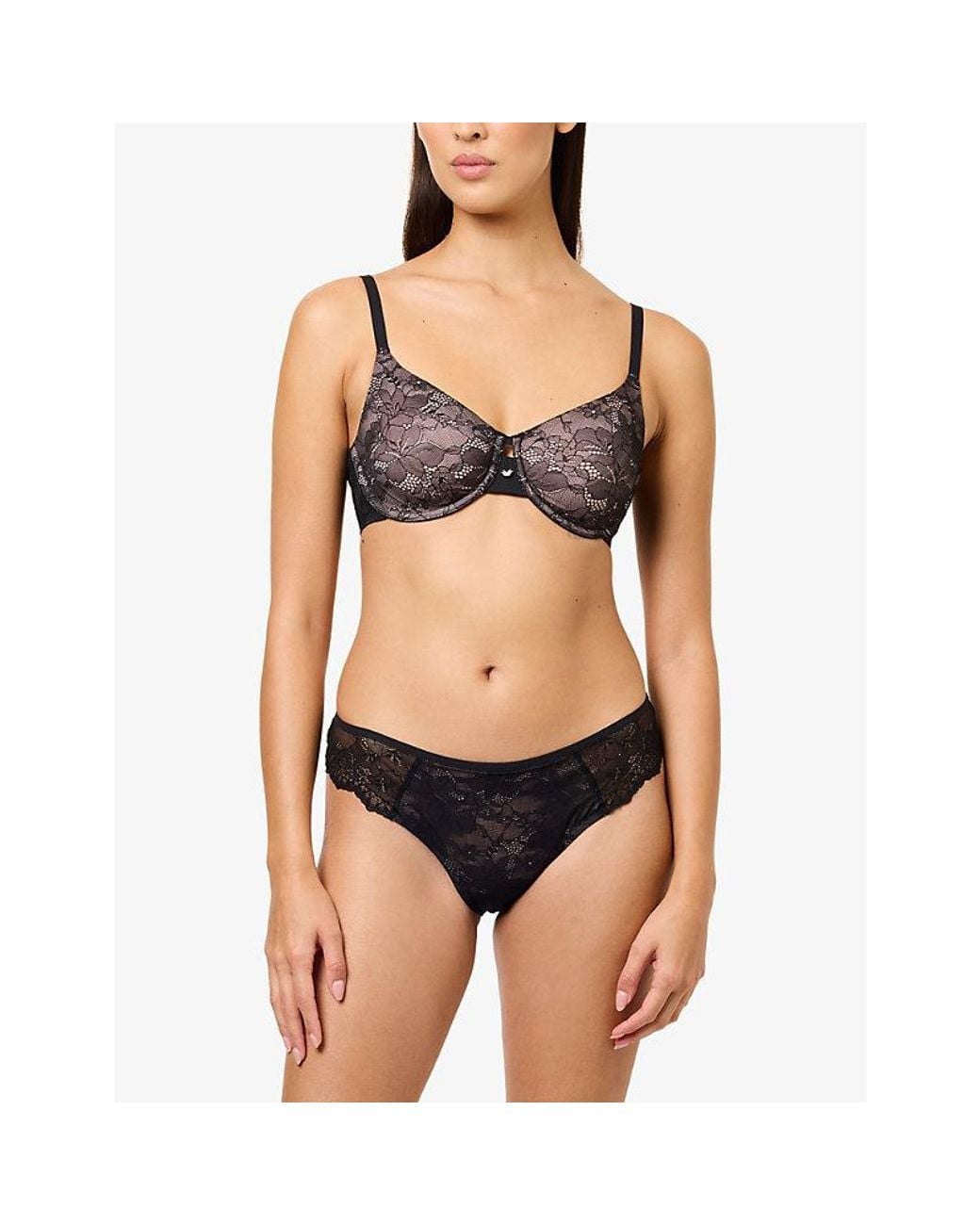 Wacoal Black Essence Lace Woven Briefs