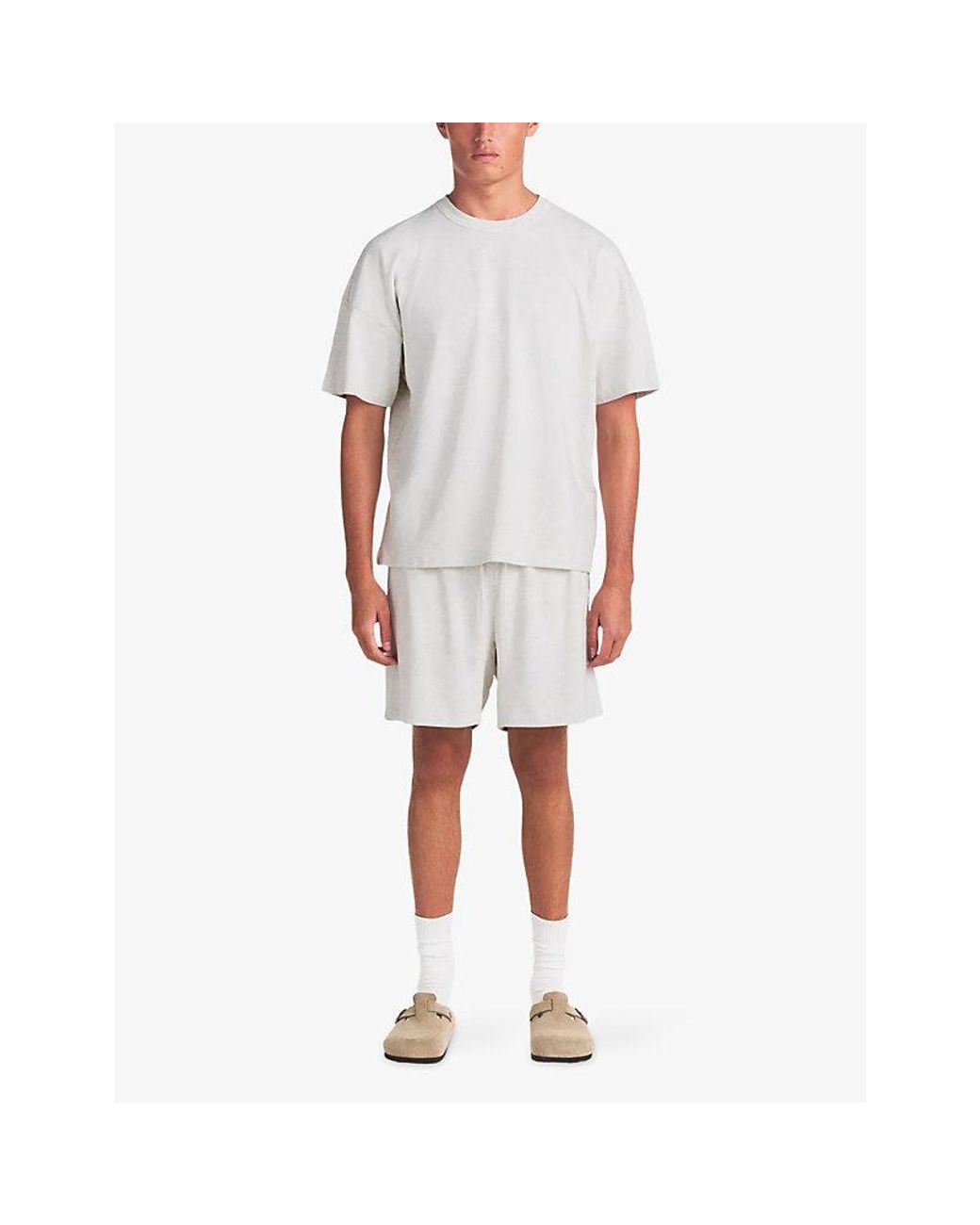Skims White Jersey Lounge Relaxed T-Shirt for men