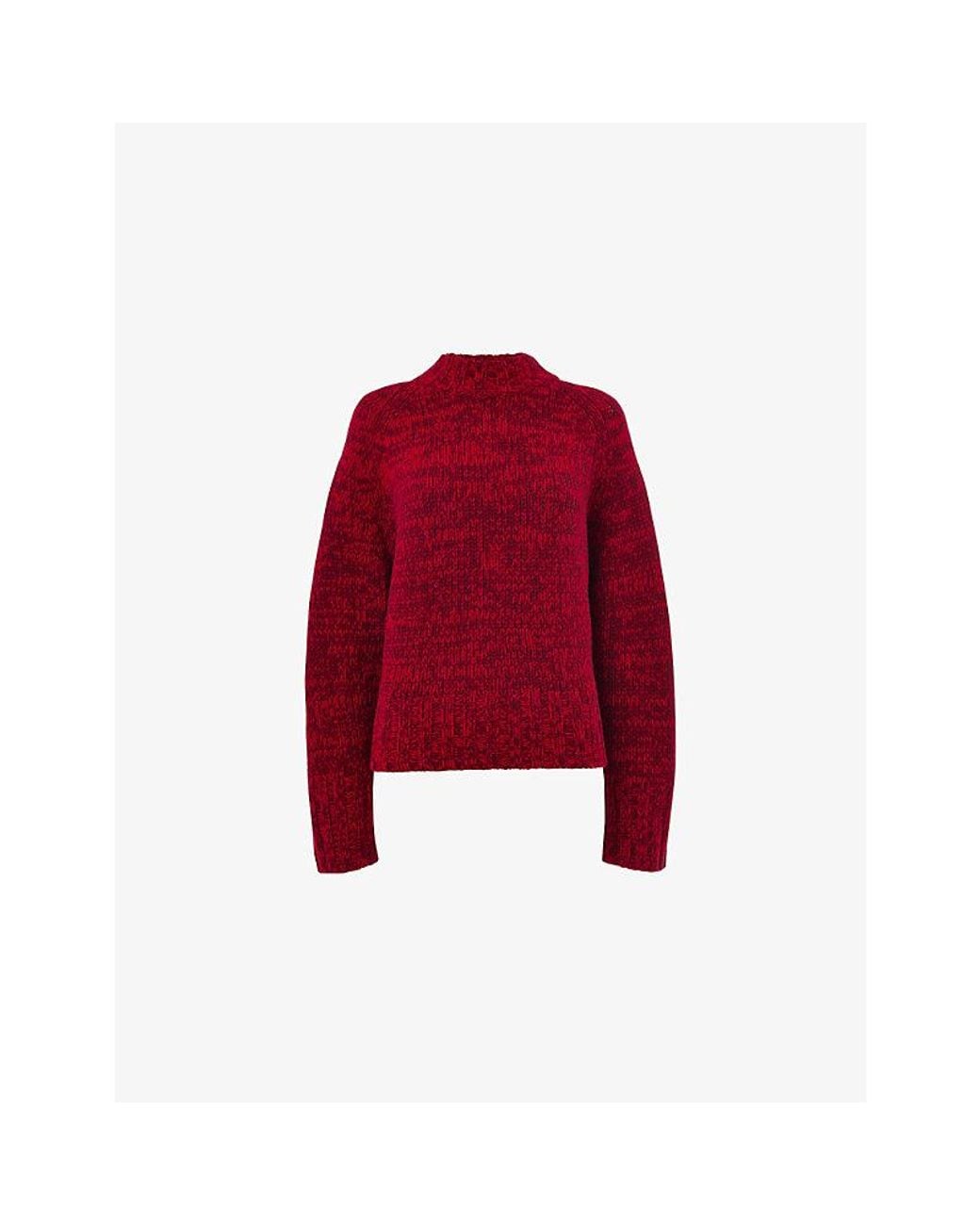 Whistles Red Chunky Wool Fleck Knitted Jumper