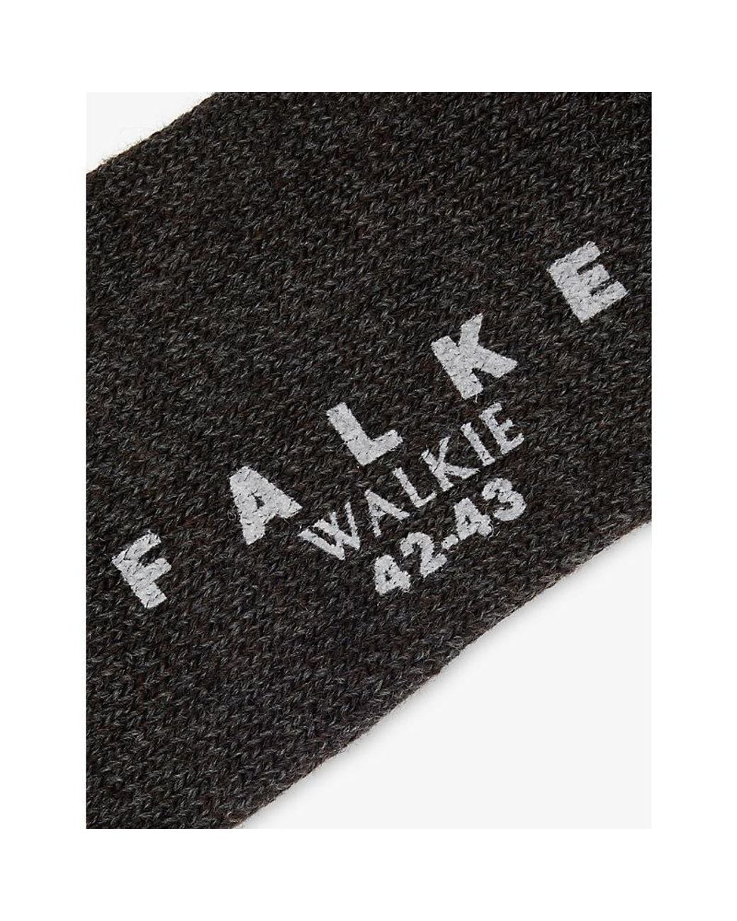 Falke Black Walkie Ergo Stretch Wool-Blend Socks for men